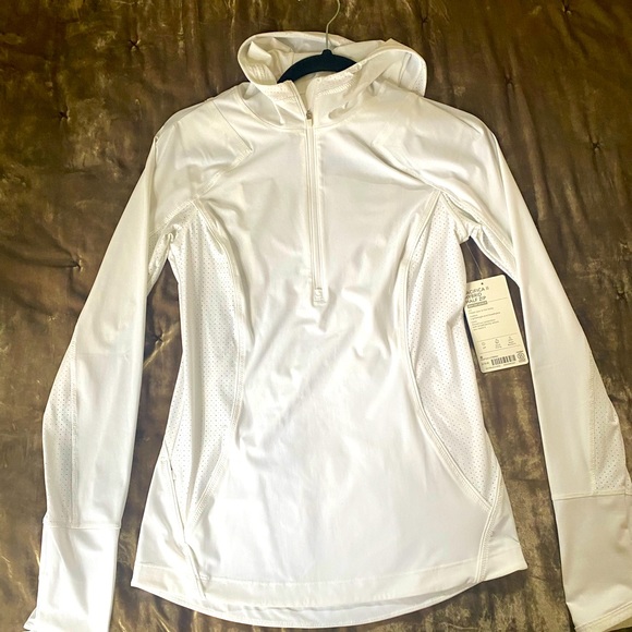 Brand New White Athleta Half Zip - Pacifica ll Hybrid Half Zip - Picture 7 of 8